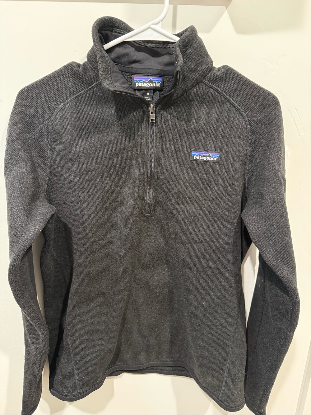 Patagonia Women’s Black Quarter-Zip Pullover Sweater
